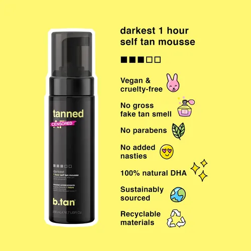 Autobronceador B.tan Dark Get Tanned Fast 200 Ml Vegan Cruel