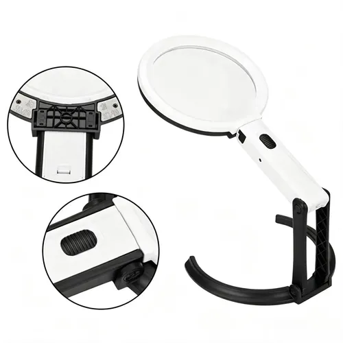 Lupa De Iluminación Led De 12 Luces Espejo Grande De 130mm