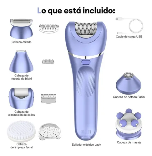 Depiladora Eléctrica 7 En 1 Para Mujer Maquina Rasuradora