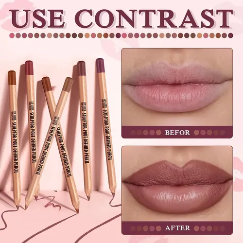 Perfiladores De Labios Nude Rosa Set 6 Colores