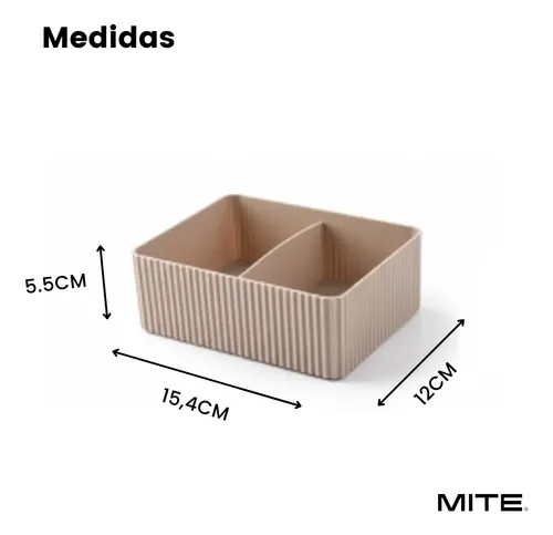 Organizador Con Divisor De Plástico Mult Marrón