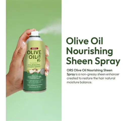 Spray Brillo Nutritivo Ors Aceite De Oliva Y Coco 3x60ml