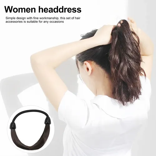 6 Cintas Flexibles Para El Pelo En Forma De Cola De Caballo: