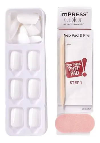 Uñas Kiss Impress Originales Instantáneas Importadas Color Diseño Frosting