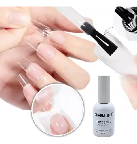 Kit Para Hacer Uñas Con Tips Press On  Soft Gel Y Pegamento