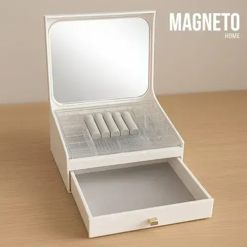 Organizador De Maquillaje Alhajero Con Espejo