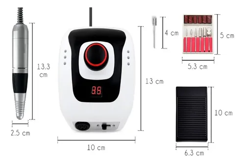 Kit Cabina Uñas 268w + Torno Profesional Pedal 35.000rpm