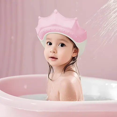 Gorro De Ducha De Silicona Para Bebés Y Niños Rosa Claro
