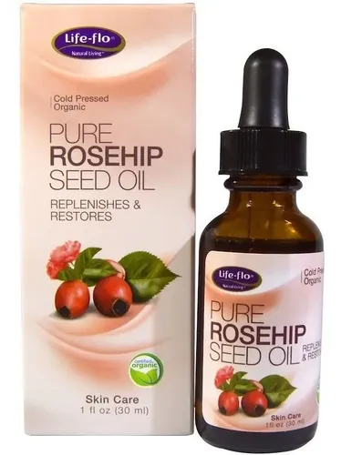 Aceite de Semilla de Rosa Mosqueta 30ml 100% Puro Orgánico Life Flo