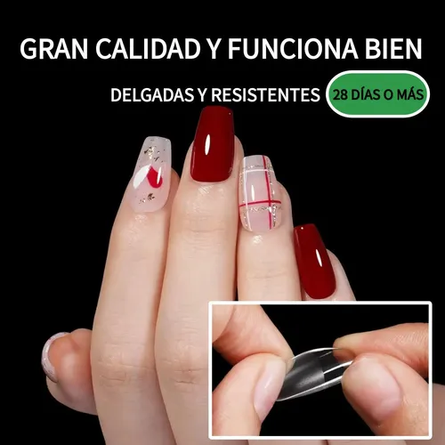 Tips Soft Gel Full Cover Extra Largos 600 Unidades