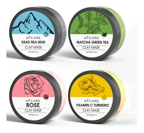 Máscara De Té Con Vitaminas Y Arcilla Verde, Set De Cúrcuma