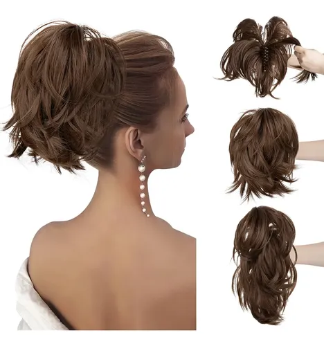 Extensiones De Cabello Sintéticas Con Pinza En Forma De Cola
