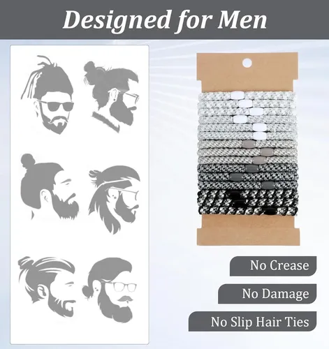 Paquete De 15 Cintas Para El Pelo Para Hombre, Cintas Para E