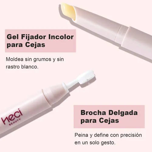 Bolígrafo De Cera Natural Para Cejas Heci Beauty, Duradero Y Rosa Claro 0301606351870
