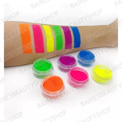 Sombras Pigmentos Pigmento Fluo Neón Brilla Luz Negra