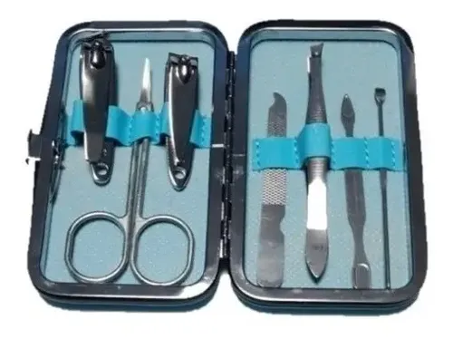 Kit De Manicura Pedicura Alicates Cortauñas Con Estuche