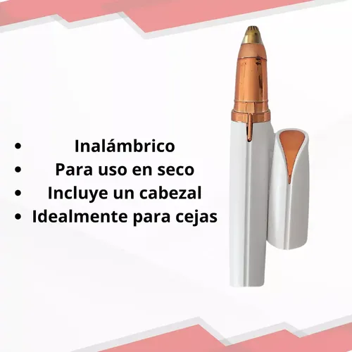 Depiladora Eléctrica Facial Portátil BBAZAR USB Luz LED Blanco