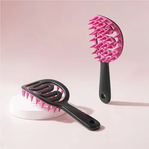 X Cepillo De Lavado De Cabello De Silicona Con Mango B
