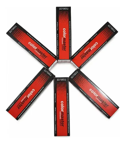 Pack x6 Tinturas Fidelité COLORMASTER Permanente de 60 g Con Cobertura de Canas
