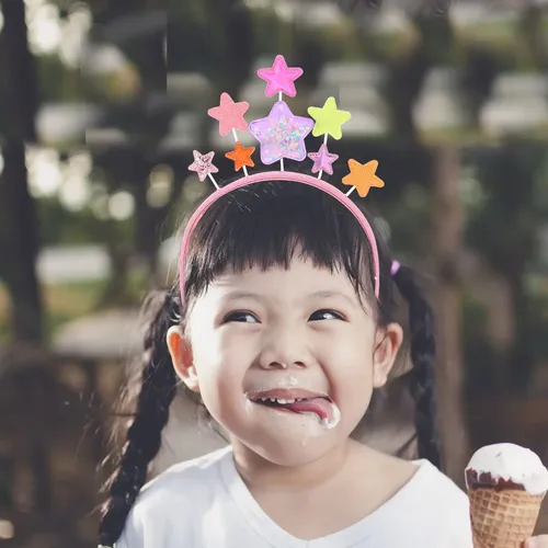 4 Vinchas Estrella Niña Cinta Pelo Infantil Estrellas