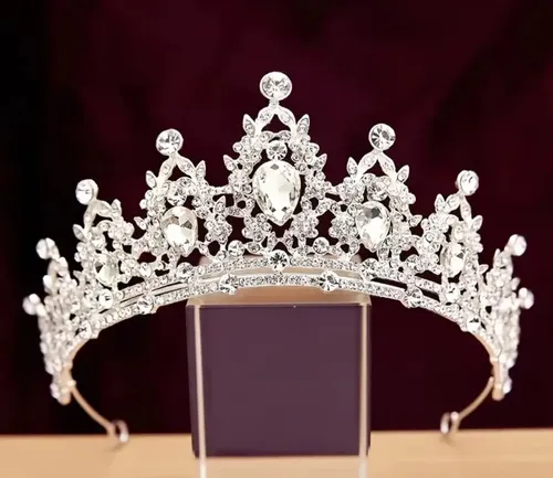 Corona Tiara Strass Clear Modelo Fangorn