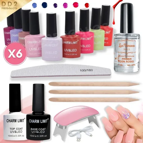 Kit Inicial X14u Esmalte Semipermanente Cabina Led/uv