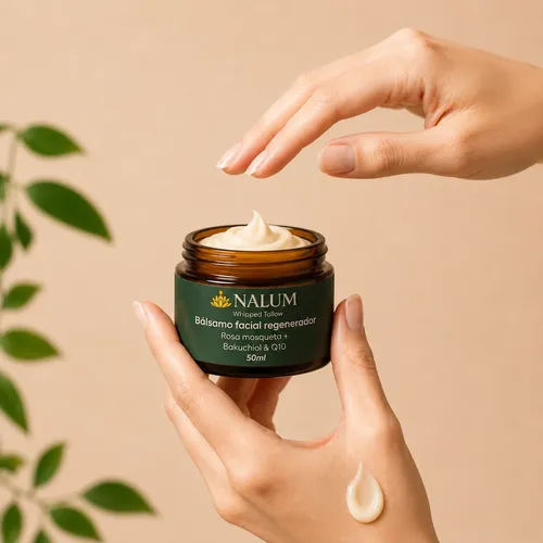 Crema Facial Antiedad Bakuchiol Q10 Rosa Mosqueta Nalum 50ml
