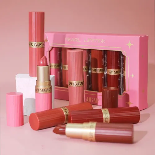 Z/l Set De 6 Gloss Labial Perlas, Duradero Y Resistente Al