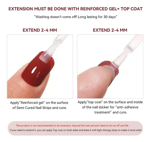 Pegatinas De Uñas Gel Semicurado Tiras De Esmalte