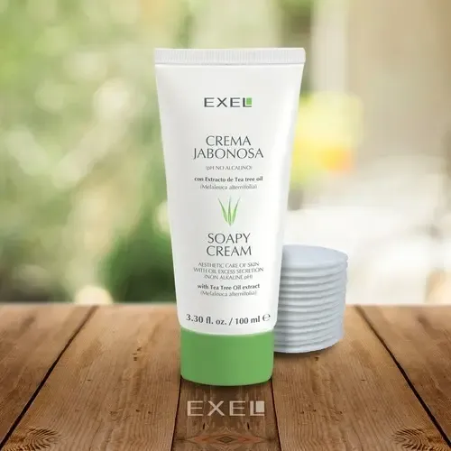 Crema Facial Jabonosa Exel Pieles Acne Tea Tree Oil 100gr