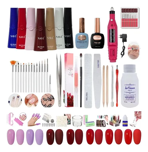 Kit Inicial X60u Insumos Esmaltes Semipermanentes Completo