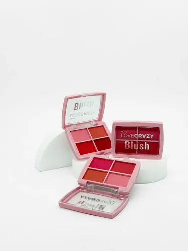 Rubor Love Crazy Blush X 4 Colores 12g 3 Unidades