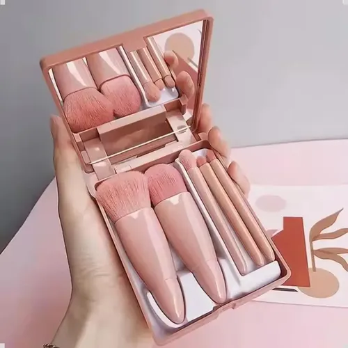 M/h Set De Brochas De Maquillaje Con Estuche 5 Piezas