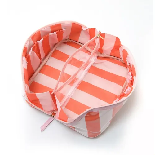Bolsa De Maquillaje Con Estampado Multicolor Con Cierre Extr
