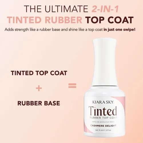 Kiara Sky Base Y Top Coat 2-en-1 Cashmere Delight (0.5 Oz)