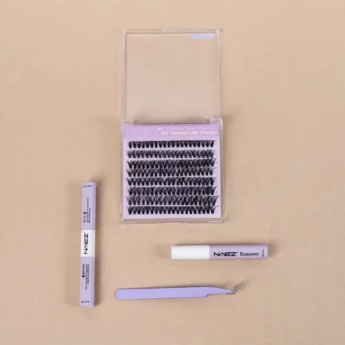 Kit Pestañas Naez Volumen Diy Pegamento Removedor Pinza New