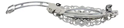 Pinza De Pelo Vintage Plateada