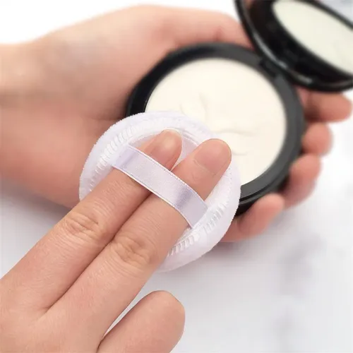 5 Unids Soplo De Polvo Esponja Puff De Maquillaje De Blanco