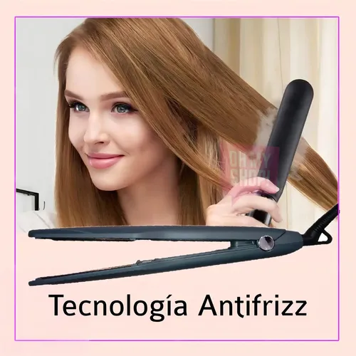 Plancha Alisadora Babyverse PP-0009 Negro Cerámica Antiestática 230°C