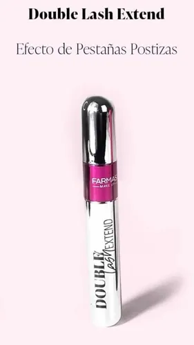 Máscara Pestañas Farmasi Double Lash Extend Negro Voluminizador Hipoalergénico