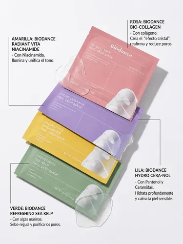 Mascarilla Facial Biodance Colágeno Hidratante Coreana X 4