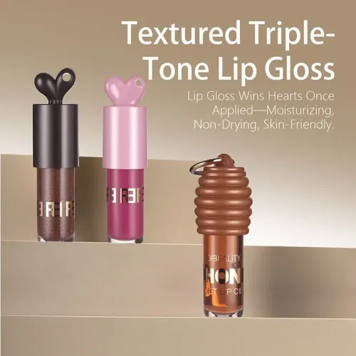 6 Unidades / 2 Cajas Aceite Labial Brillo Miel Hidratante