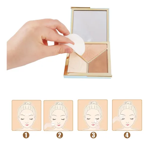 Esponja De Maquillaje Redonda Blanca Sliverdew, 50 Unidades