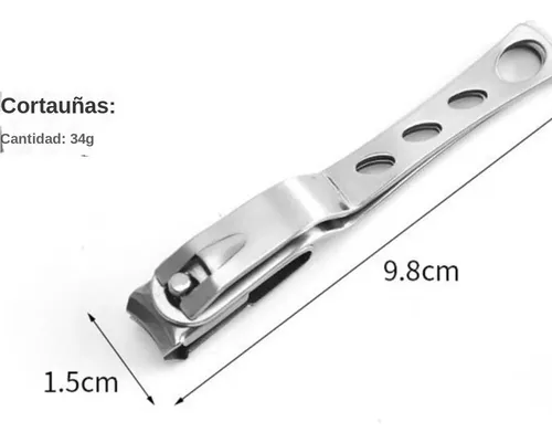 2 Cortauñas Plegables De Acero Inoxidable A Prueba De
