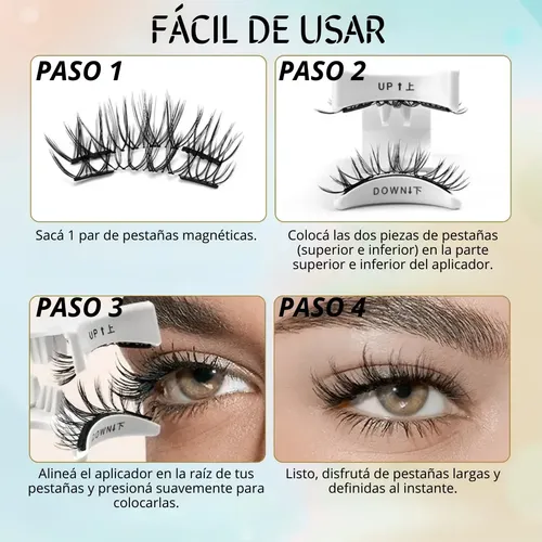 Pestañas Postizas Magnéticas Reutilizables Sin Aplicador Natural Lift Natural