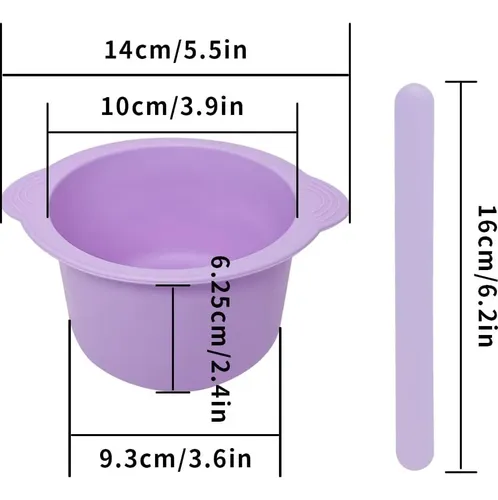 Cuenco De Cera Silicona Kvzvk Para Depilación 16oz Con
