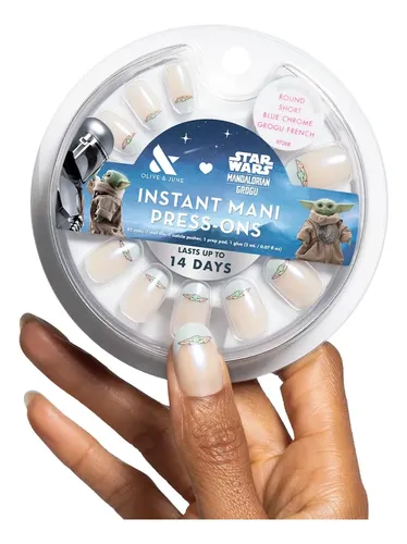 Uñas Press-on Star Wars Mandalorian Grogu French Short Round
