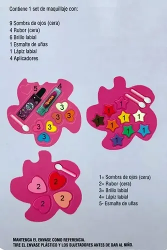 Poppi 5666 Set De Maquillaje Desplegable Flor Completo Niñas
