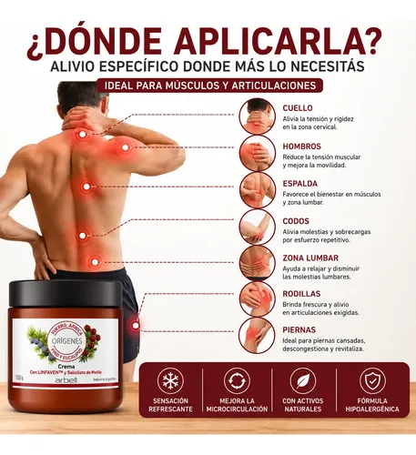 Crema Enebro Arnica Origenes Aliviar Constracturas Calambres
