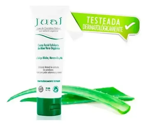 Crema Exfoliante Facial Jual 75ml Rostro Organico Aloe Vera